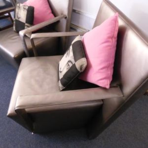 2 x Jo Carlin Design Leather Chairs