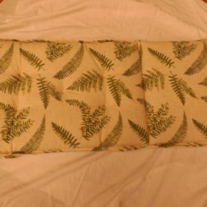 Patio Cushions - Highback Cushion Ferns (123 x 50cm) x 4