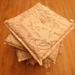 Patio Cushions - Seatpad Charcoal Script  x 7