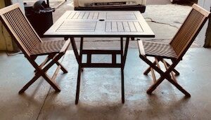 Outdoor Garden Table and Chairs Set (Wooden)