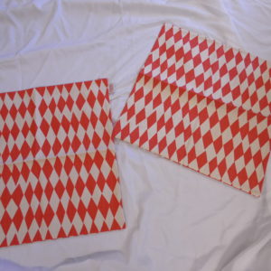 Cushion Covers x 2 - 45 x 45cm - Red Diamond