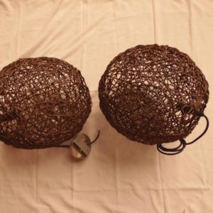 Wire Lampshades (Dark Brown) x 2